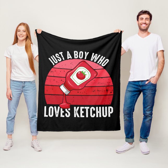 Couverture Polaire Juste un garçon qui aime le ketchup (En situation)