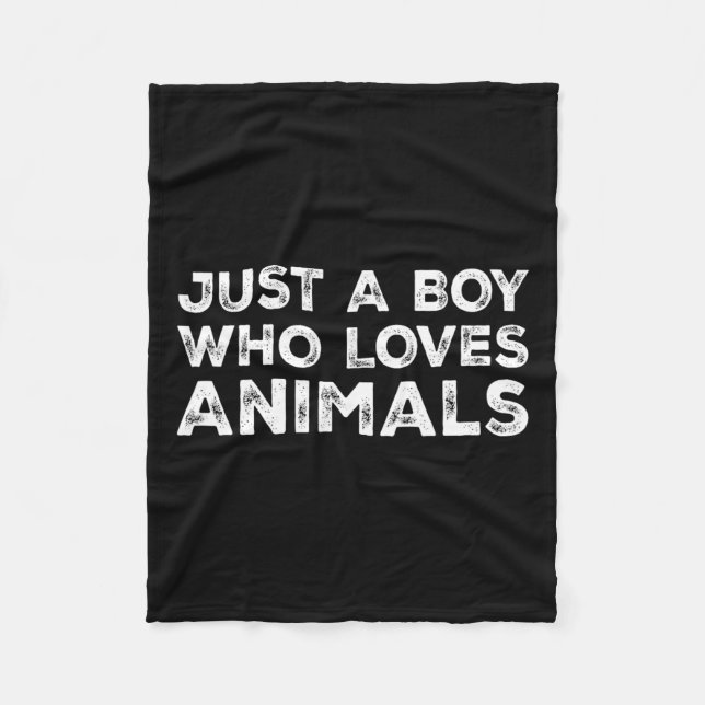Couverture Polaire Juste un garçon qui aime les animaux (Devant)