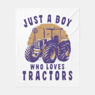 Couverture Polaire Juste un garçon qui aime les tracteurs de ferme ca
