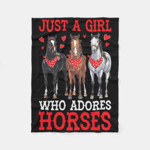 Couverture Polaire Juste Une Fille Qui Adore Les Chevaux Equestre Hor