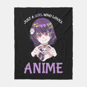 Couverture Polaire Juste Une Fille Qui Aime Anime Adolescentes Filles