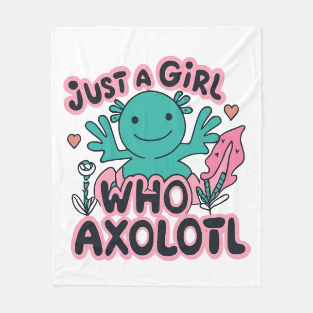 Couverture Polaire juste une fille qui aime Axolotl (Devant)