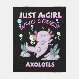 Couverture Polaire Juste Une Fille Qui Aime Axolotls Anime Kawaii Cad