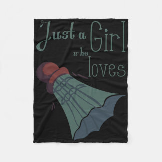 Couverture Polaire Juste une fille qui aime Dminton 1