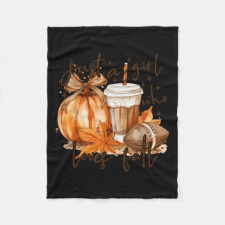 Couverture Polaire Juste Une Fille Qui Aime L'automne Citrouille Cosy