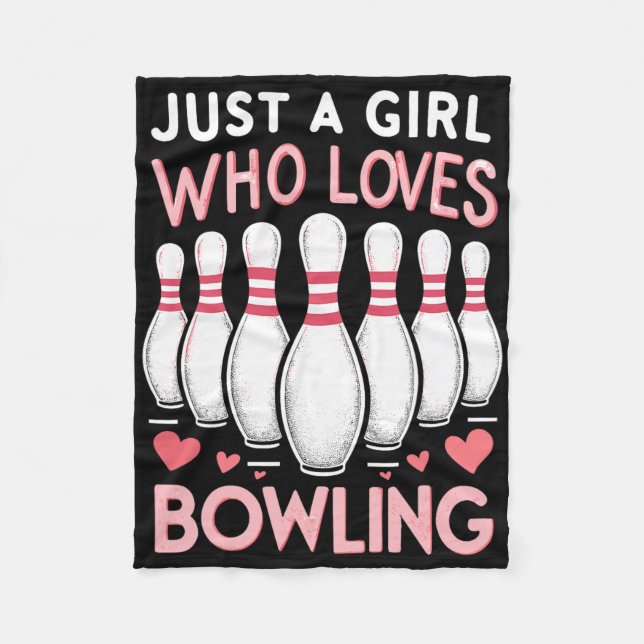 Couverture Polaire Juste Une Fille Qui Aime Le Bowling (Devant)