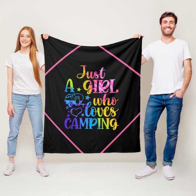Couverture Polaire Juste Une Fille Qui Aime Le Camping (En situation)