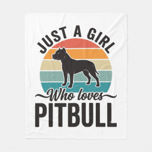 Couverture Polaire Juste une fille qui aime le design de chien vintag