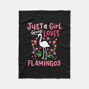 Couverture Polaire Juste une fille qui aime le Flamant rose