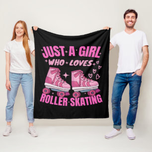 Couverture Polaire Juste Une Fille Qui Aime Le Patin À Roulettes