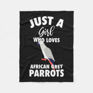 Couverture Polaire Juste une fille qui aime le perroquet gris africai
