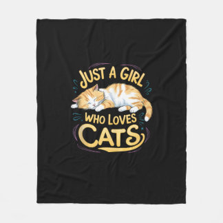 Couverture Polaire Juste Une Fille Qui Aime Les Chats Cute Kitty Aîné
