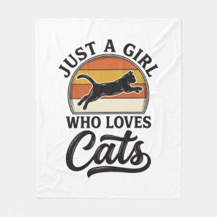 Couverture Polaire Juste une fille qui aime les chats Design de chat