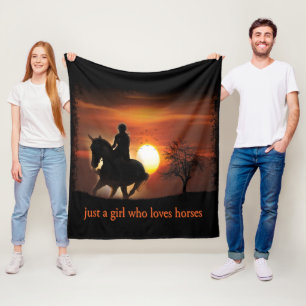 Couverture Polaire juste une fille qui aime les chevaux