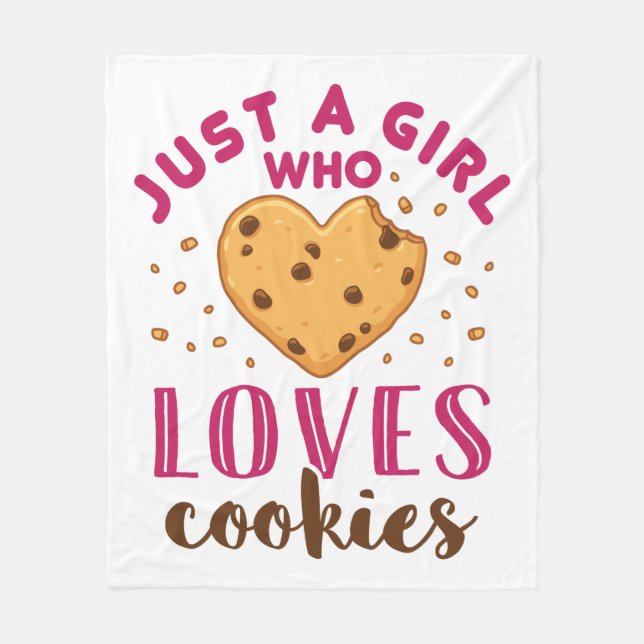 Couverture Polaire Juste une fille qui aime les cookies (Devant)