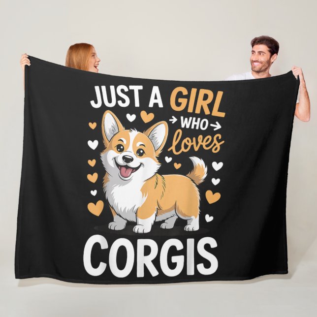 Couverture Polaire Juste Une Fille Qui Aime Les Corgis (En situation)