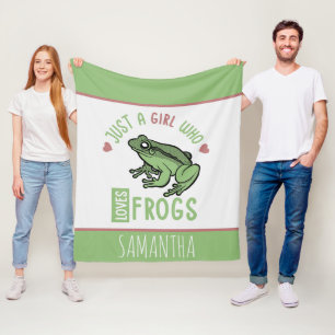 Couverture Polaire Juste une fille qui aime les grenouilles Cadeaux a