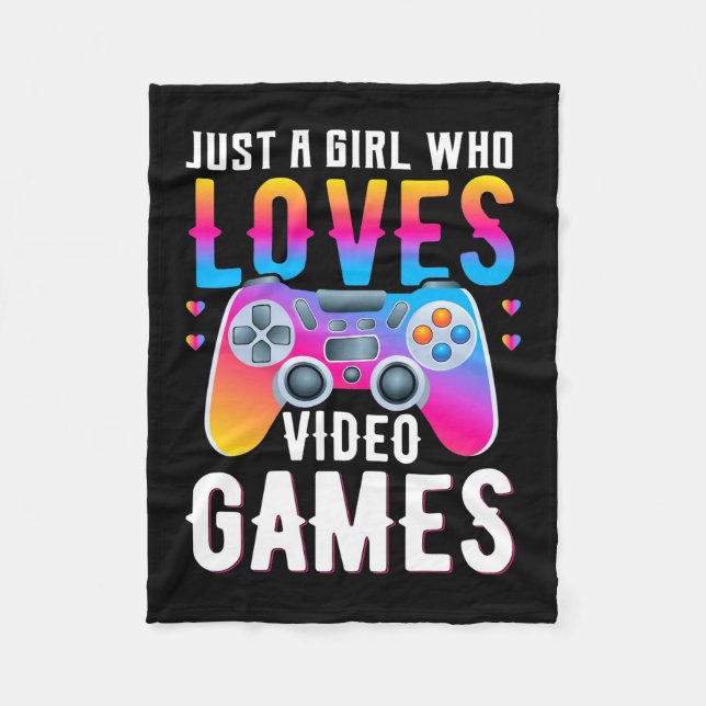 Couverture Polaire Juste Une Fille Qui Aime Les Jeux Vidéo (Devant)