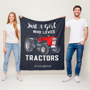 Couverture Polaire Juste Une Fille Qui Aime Les Tracteurs