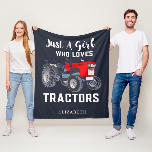 Couverture Polaire Juste Une Fille Qui Aime Les Tracteurs (En situation)