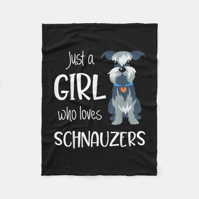 Couverture Polaire juste une fille qui aime schnauzers chien _ schnau (Devant)