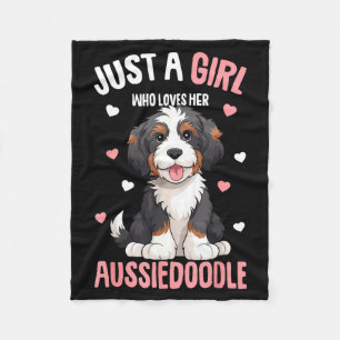 Couverture Polaire Juste une fille qui aime son Aussiedoodle Aussie D