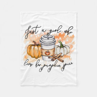 Couverture Polaire Juste Une Fille Qui Aime Tomber Pumpin Spice Latte