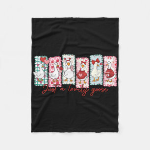 Couverture Polaire Juste une oie adorable rose mignonne oie Valentin