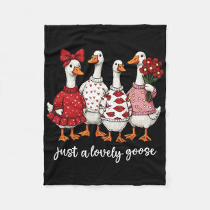 Couverture Polaire Juste une oie adorable, une oie mignonne et sotte 