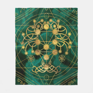 Couverture Polaire Kabbalah l'arbre de vie - Malachite
