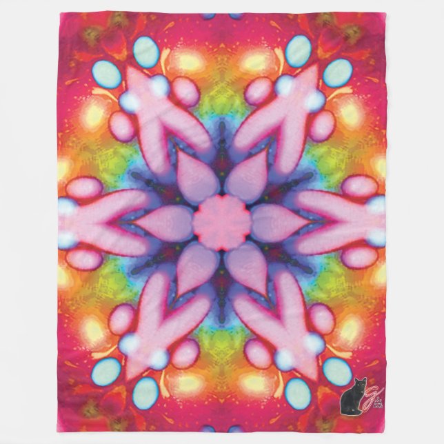 Couverture Polaire Kaleidoscope Délicieux (Devant)