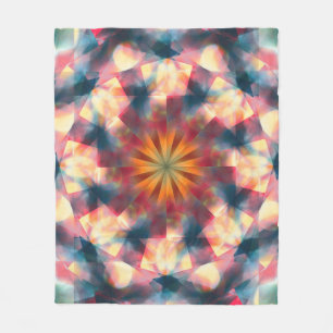 Couverture Polaire Kaleidoscopique Prismatique Mandala