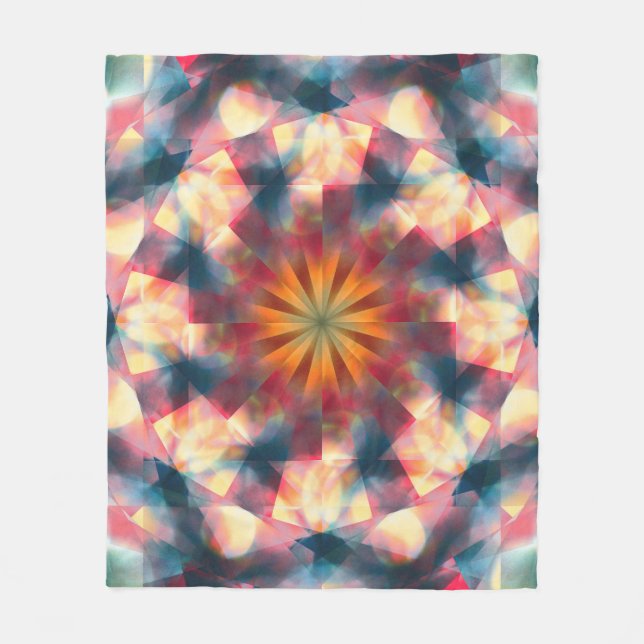 Couverture Polaire Kaleidoscopique Prismatique Mandala (Devant)