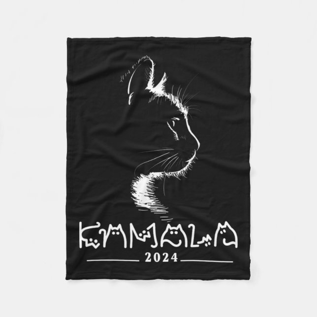 Couverture Polaire Kamala Cat Voter Kamala-harris 2024 (Devant)