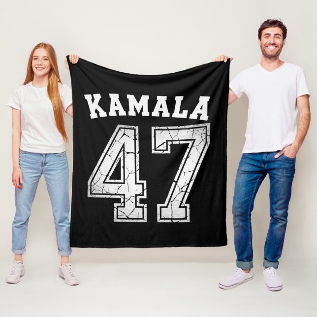 Couverture Polaire Kamala Harris 47 Présidente pour le peuple  (En situation)