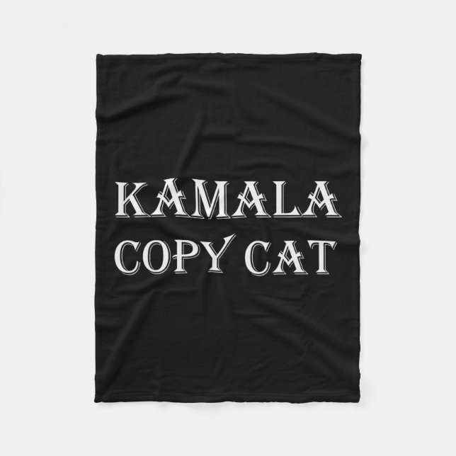 Couverture Polaire Kamala Harris Copier le chat amusant (Devant)