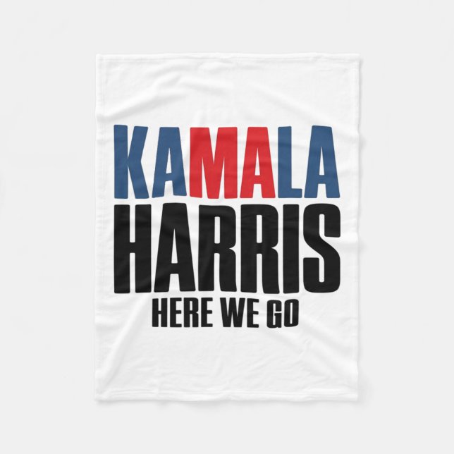 Couverture Polaire Kamala Harris, On Y Va. Kamala Pour Hommes &amp ;  (Devant)