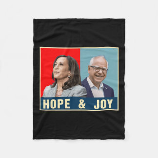 Couverture Polaire Kamala Harris Tim Walz 2024 Espoir Et Joie