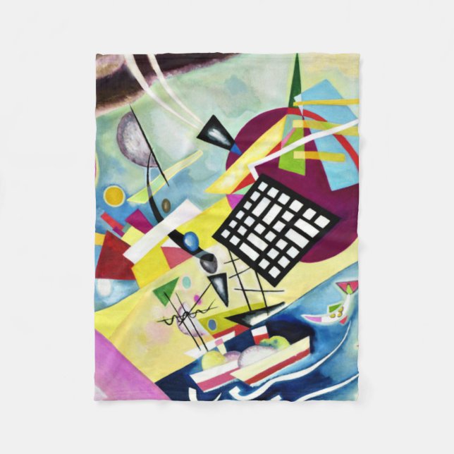 Couverture Polaire Kandinsky - Grille noire (Devant)