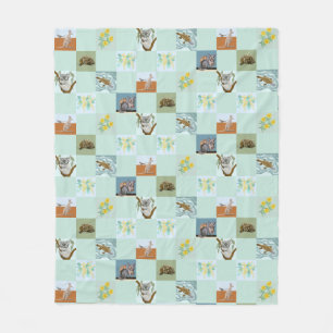 Couverture Polaire Kanga Koala Ornithorynque Possum et Echidné