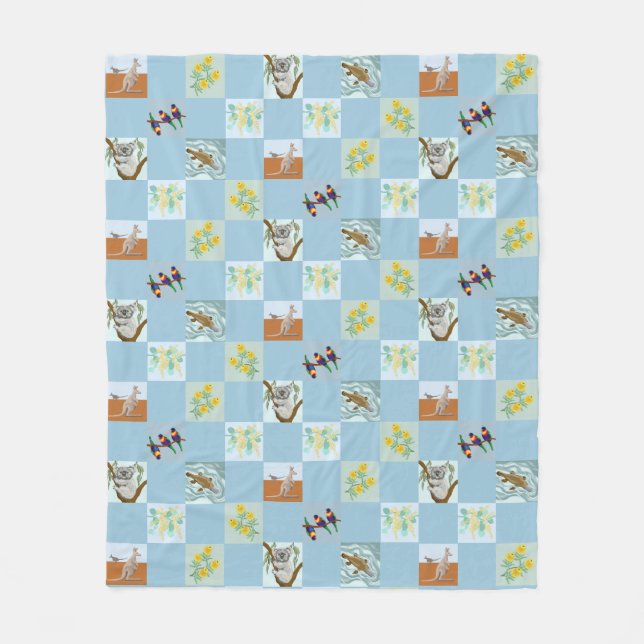 Couverture Polaire Kanga Koala Platypus et copains (Devant)