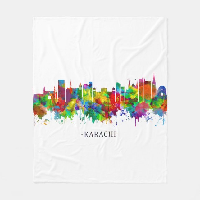 Couverture Polaire Karachi Skyline Pakistan (Devant)