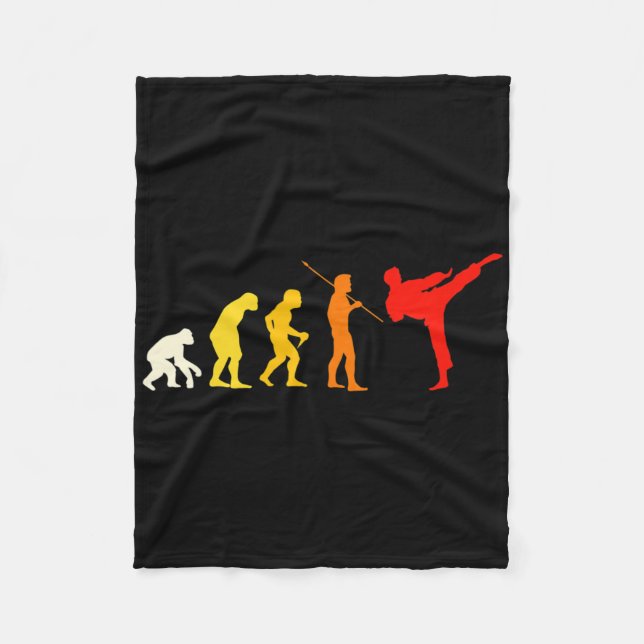 Couverture Polaire Karate Evolution Kung Fu Shotokan Gift Martial Art (Devant)