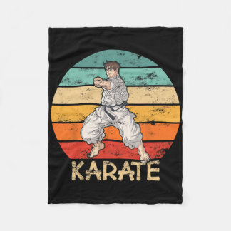 Couverture Polaire Karate Grunge Design Karate Fighter fait poinçon d