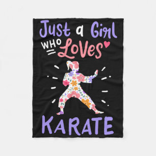 Couverture Polaire Karate Just A Girl Who Love Karate Cadeau