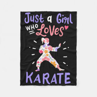 Couverture Polaire Karate Just A Girl Who Love Karate Cadeau
