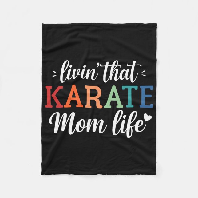 Couverture Polaire Karate Mom Life Retro - (Devant)