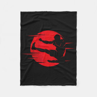Couverture Polaire Karate Shadow Judo Arts Martiaux Japon Kung Fu Tae