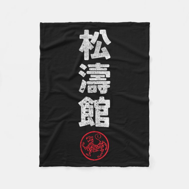 Couverture Polaire Karate Shotokan Japan Kanji Japanese Martial Arts  (Devant)