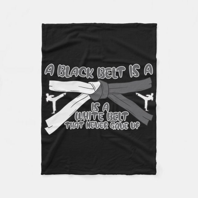 Couverture Polaire Karate Une Ceinture Noire Est Une Ceinture Blanche (Devant)